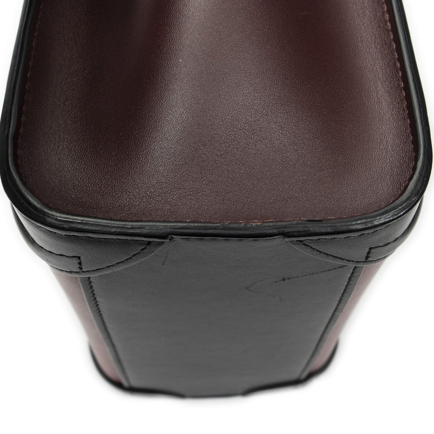 Celine Nano Luggage Red Black Calfskin Leather — view 8