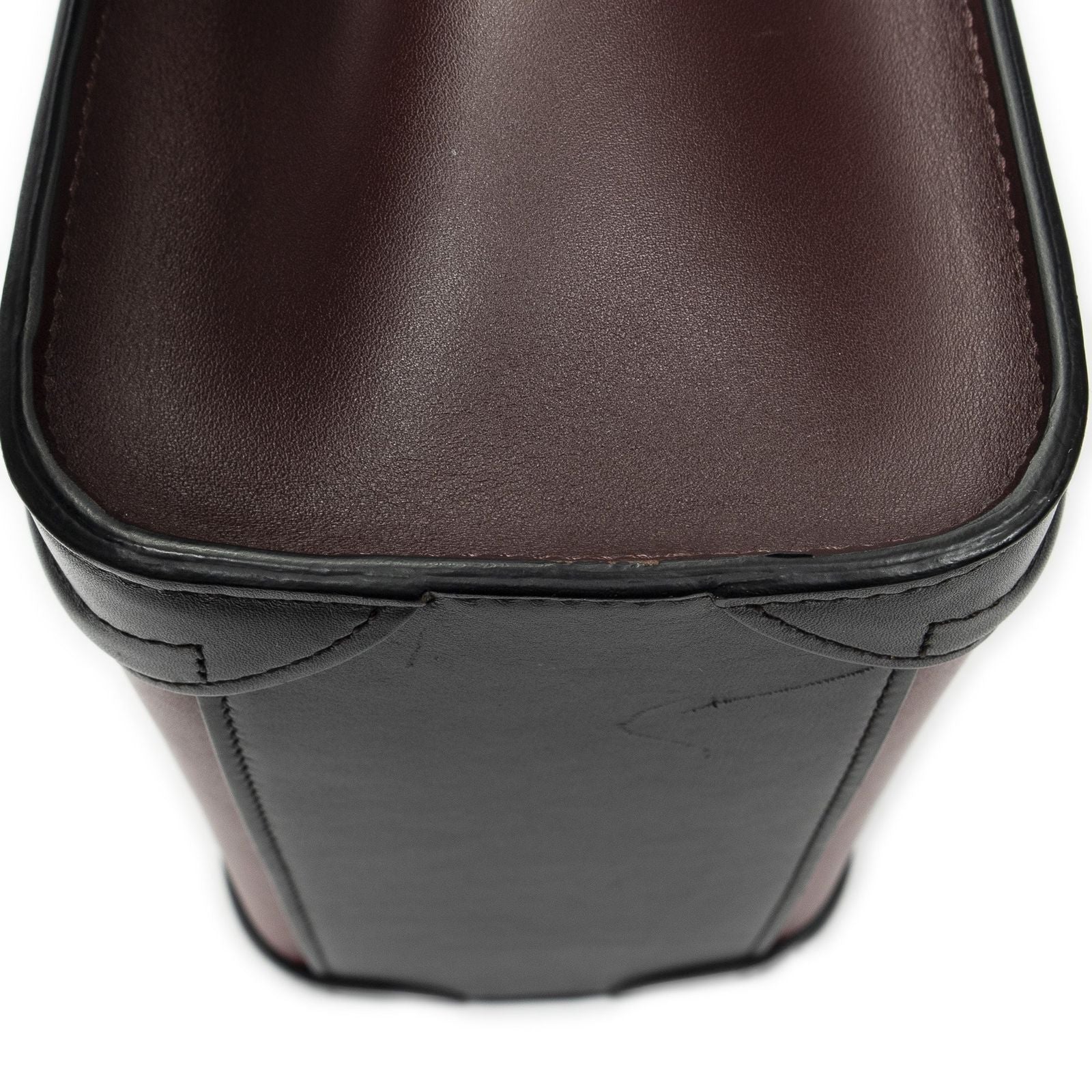 Celine Nano Luggage Red Black Calfskin Leather — view 8