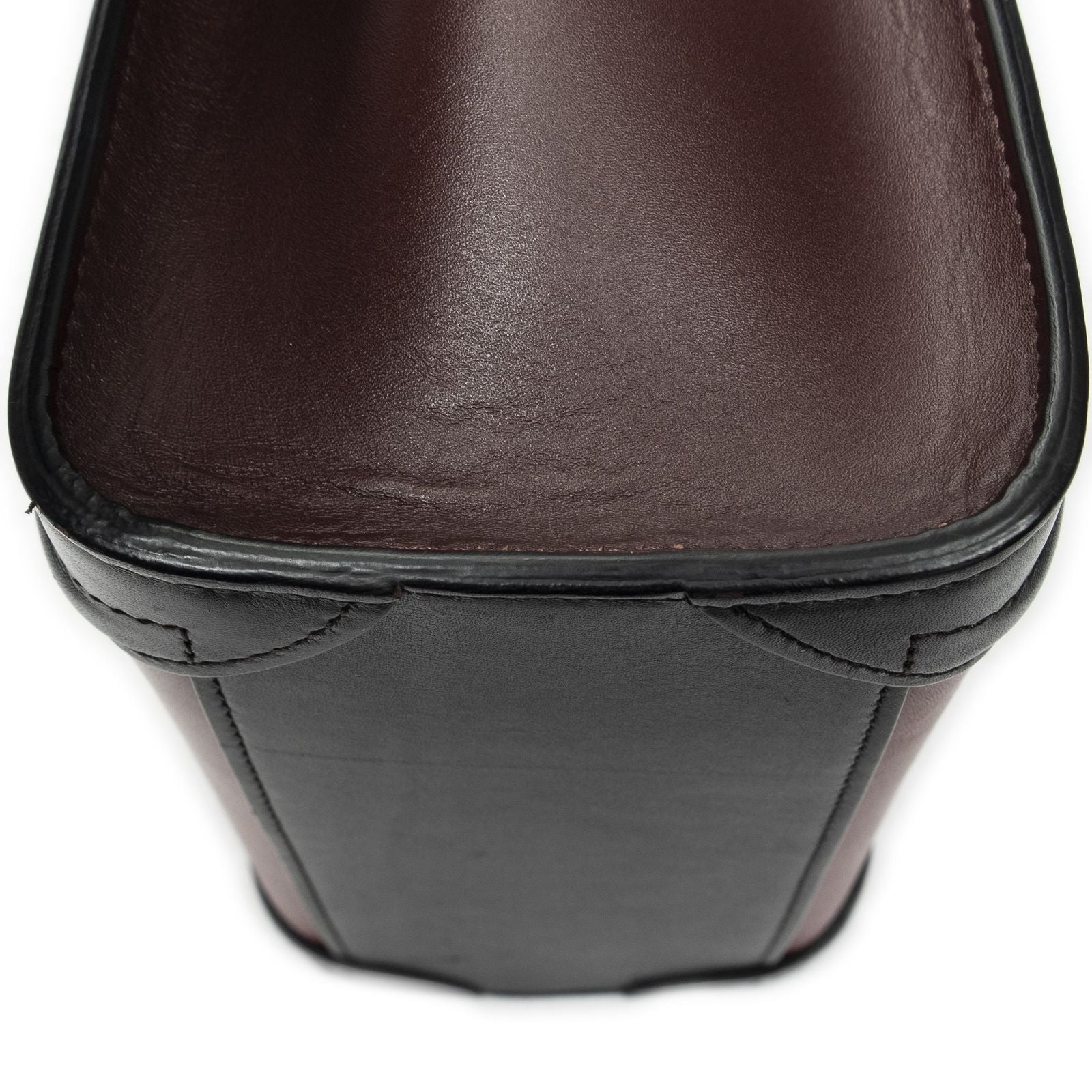 Celine Nano Luggage Red Black Calfskin Leather — view 7