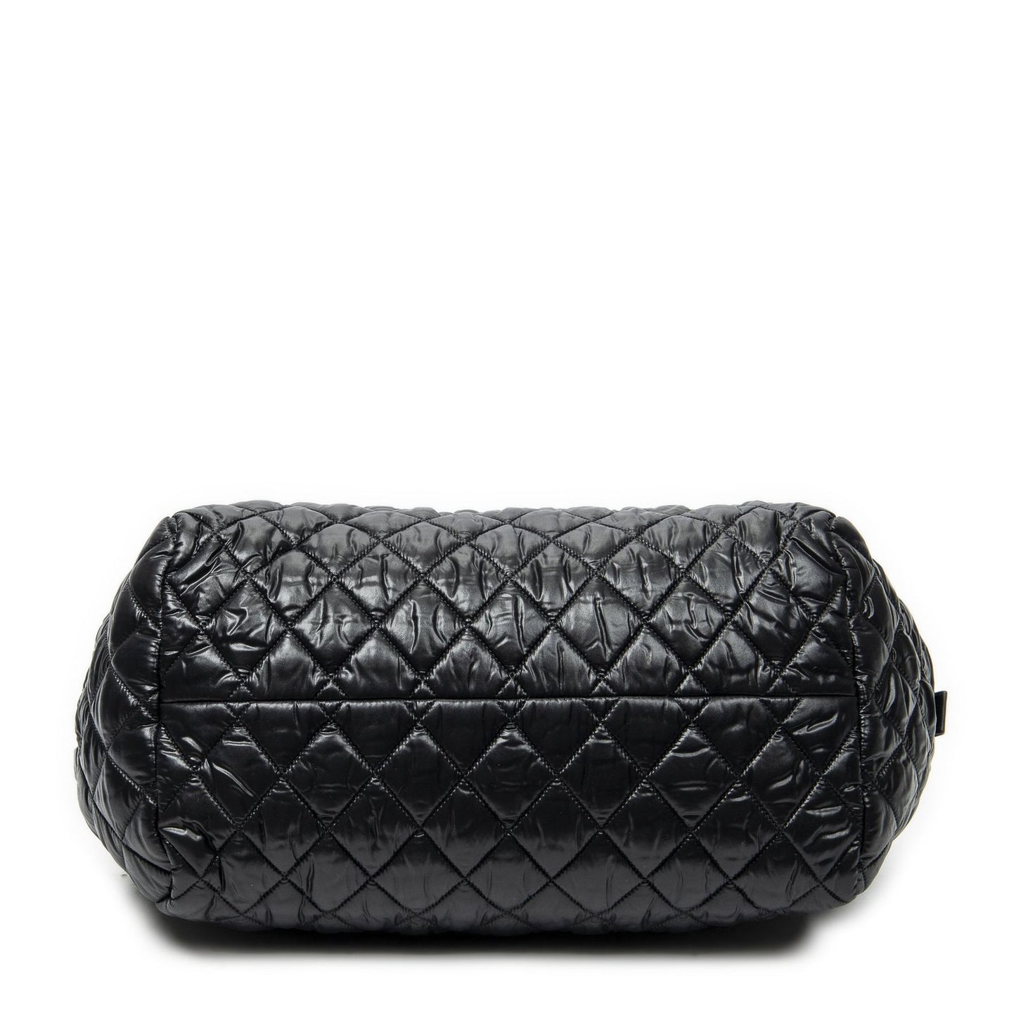 Chanel Coco Cocoon Bowla Black Quilted Nylon Canvas Messenger — view 6