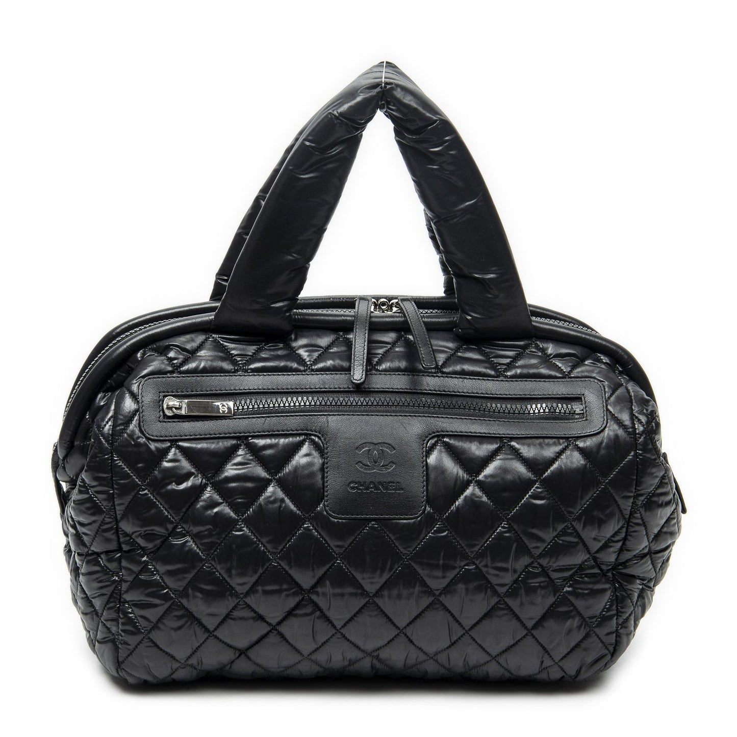Chanel Coco Cocoon Bowla Black Quilted Nylon Canvas Messenger