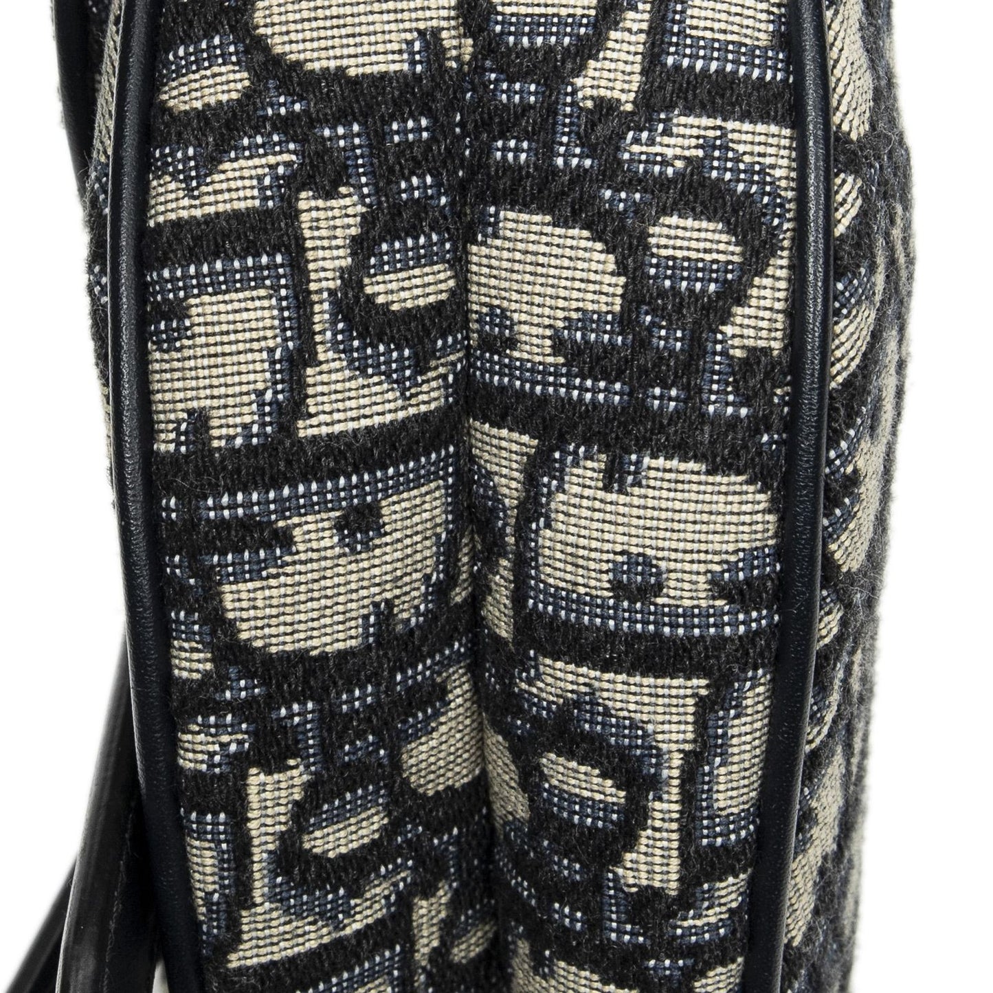 Dior New Saddle Bag Navy Beige Oblique Peacock Canvas — view 8