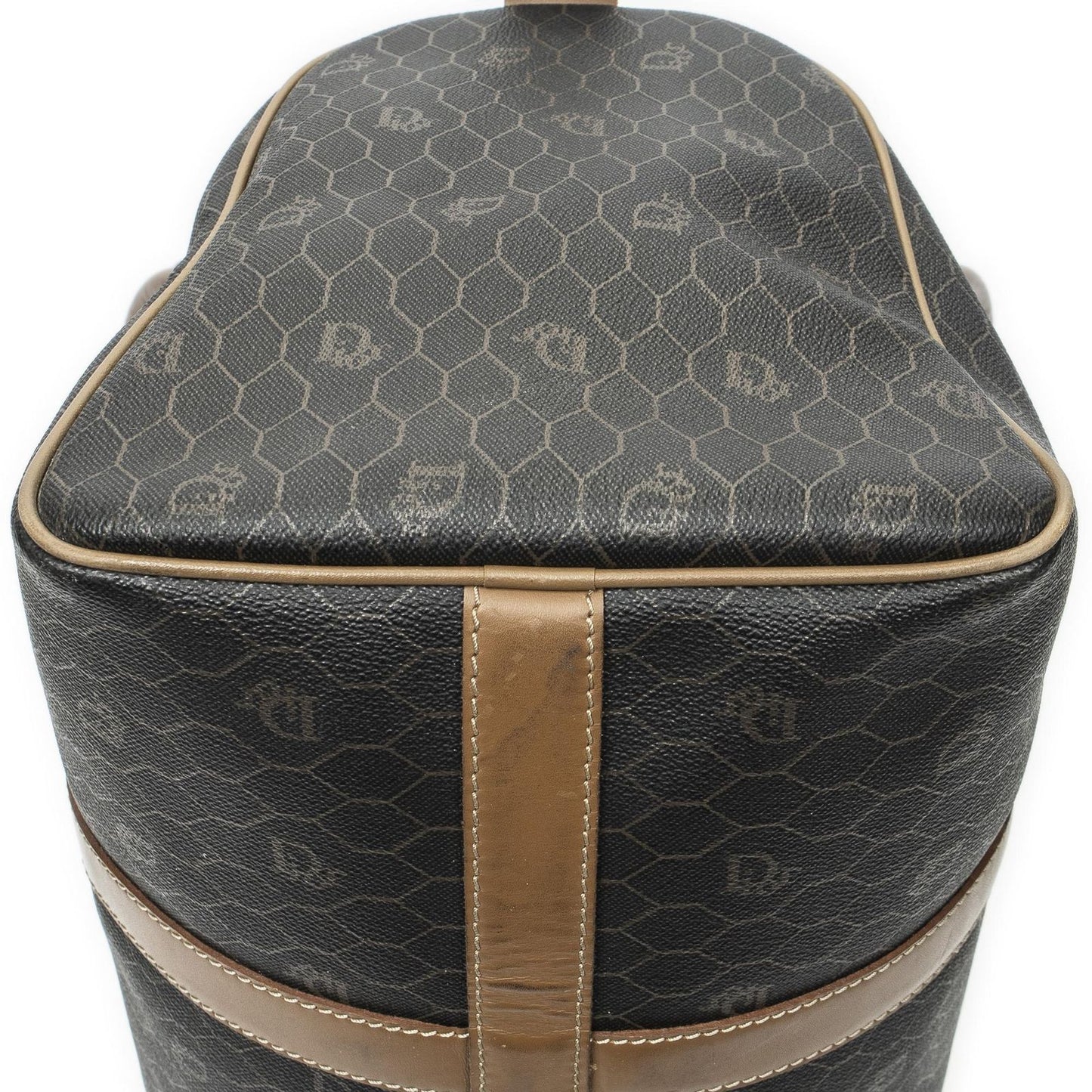 Dior Midi Amboston Gray Brown Macadam Canvas Shoulder — view 7