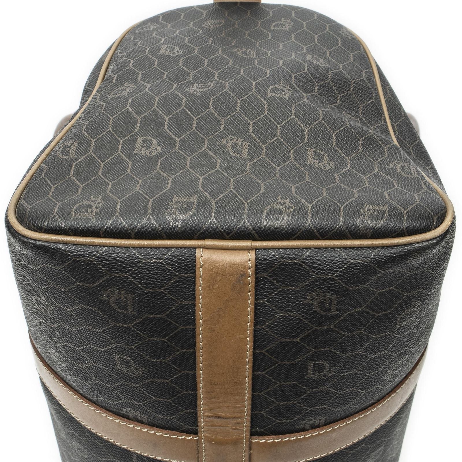 Dior Midi Amboston Gray Brown Macadam Canvas Shoulder — view 7