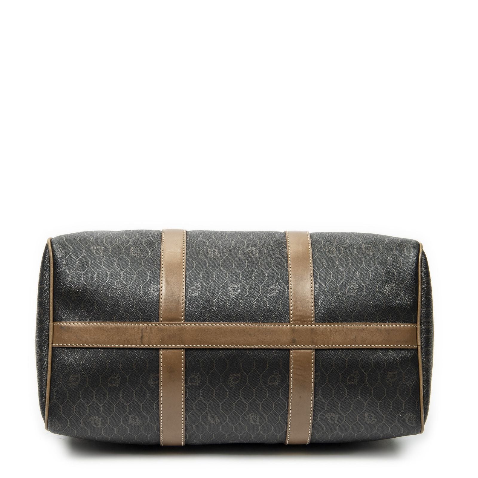 Dior Midi Amboston Gray Brown Macadam Canvas Shoulder — view 6