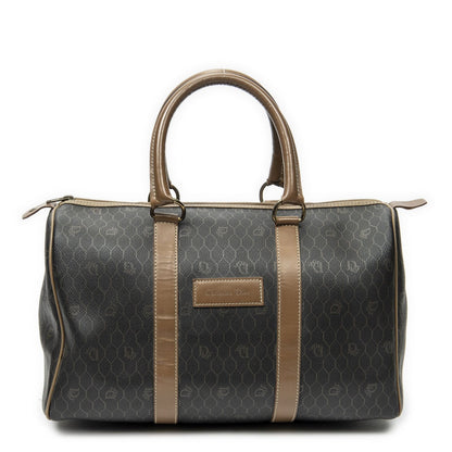 Dior Midi Amboston Gray Brown Macadam Canvas Shoulder