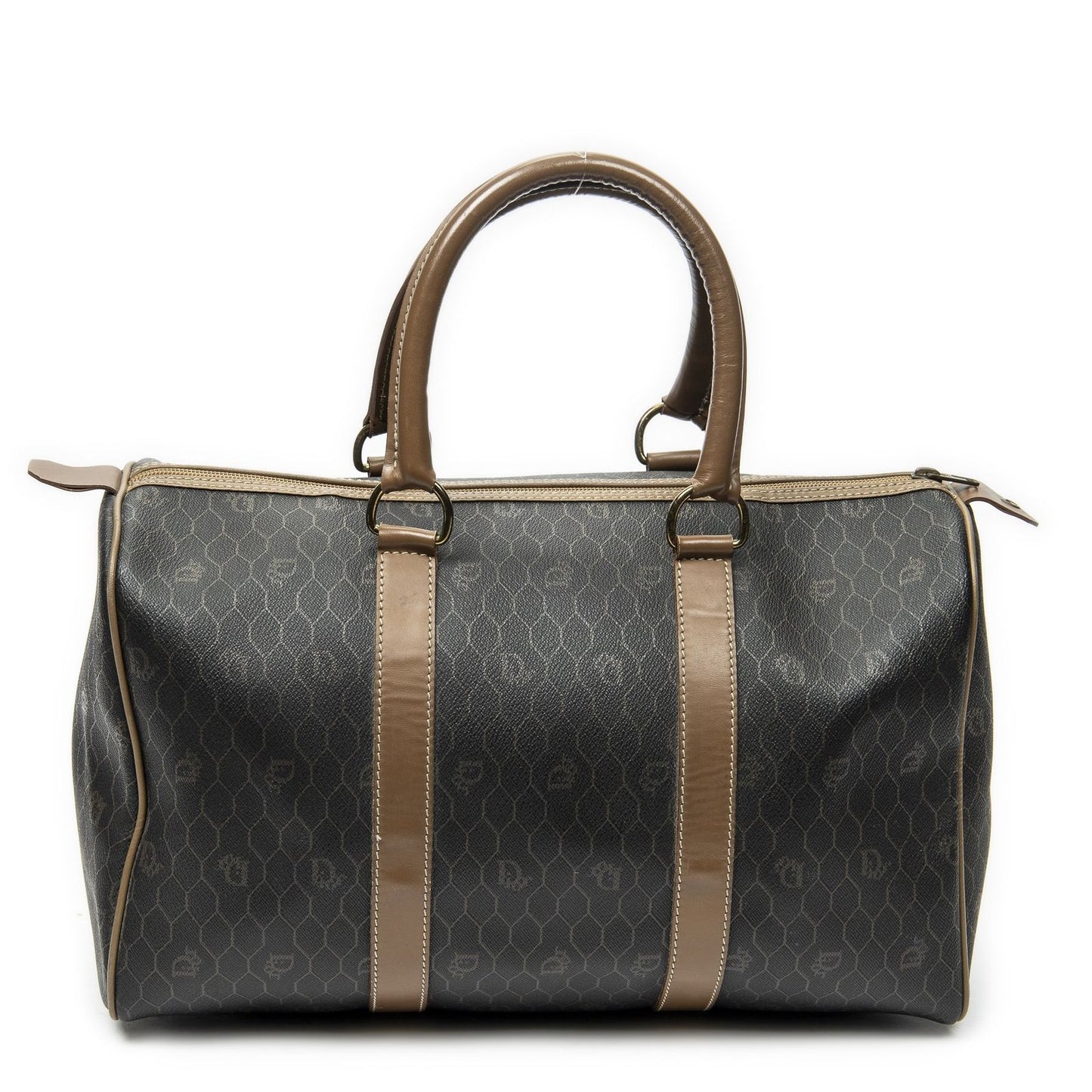 Dior Midi Amboston Gray Brown Macadam Canvas Shoulder — view 5