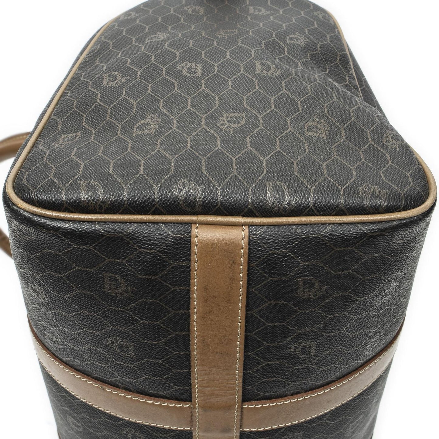 Dior Midi Amboston Gray Brown Macadam Canvas Shoulder — view 8