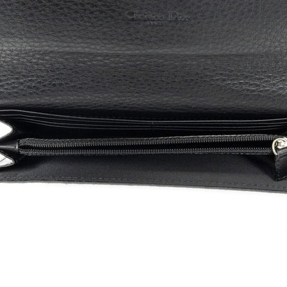 Dior Continental Wallet Black Trotter Pattern Canvas — view 4