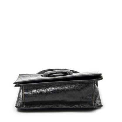 Loewe Vintage Square Flap Black Gray Calfskin Leather — view 6