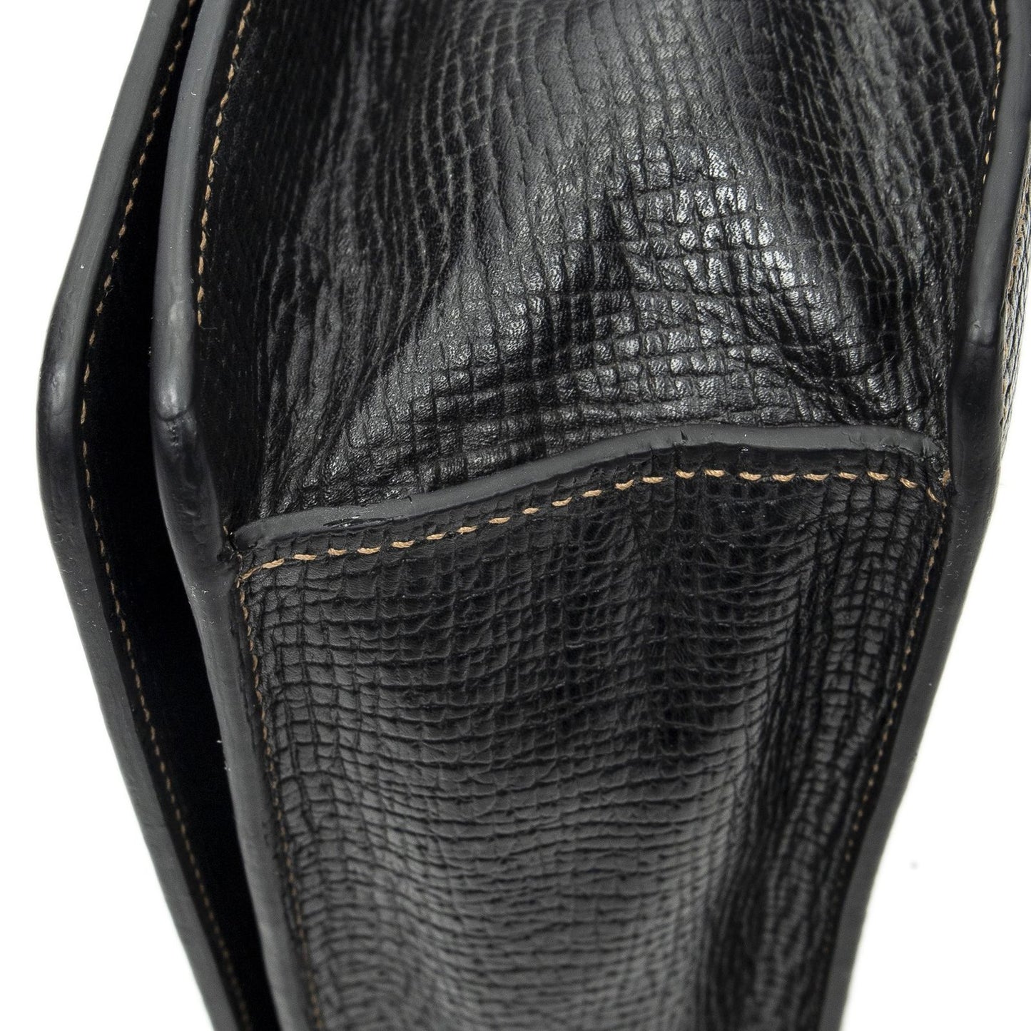Loewe Vintage Square Flap Black Gray Calfskin Leather — view 8