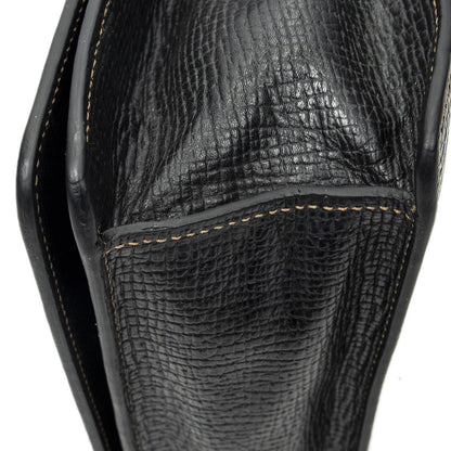 Loewe Vintage Square Flap Black Gray Calfskin Leather — view 8