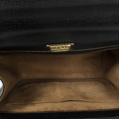 Loewe Vintage Square Flap Black Gray Calfskin Leather — view 9