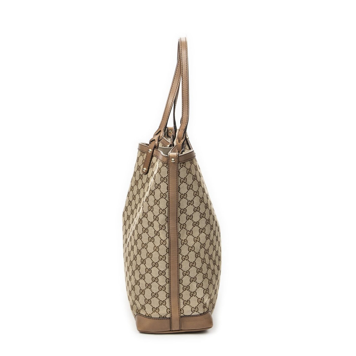 Gucci Large Craft Tote Brown Beige GG Canvas — view 3