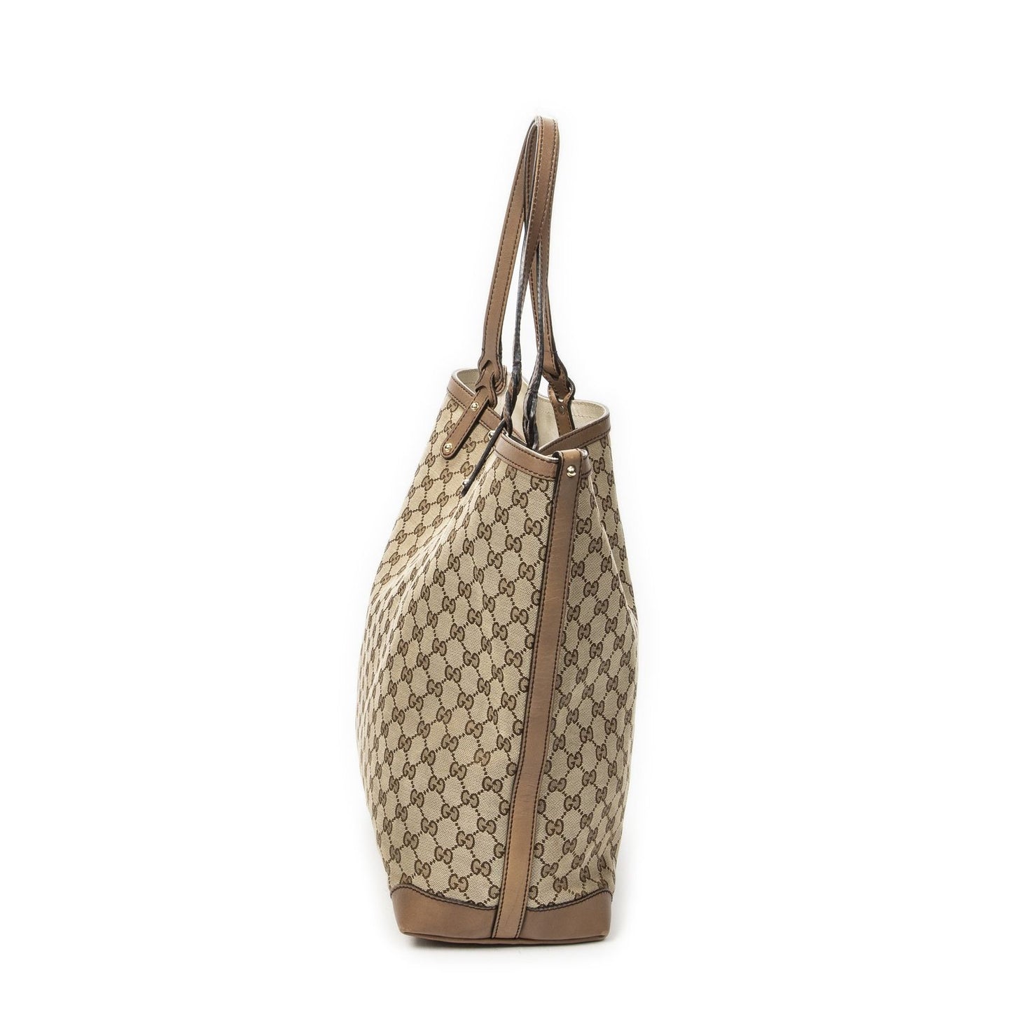 Gucci Large Craft Tote Brown Beige GG Canvas — view 4