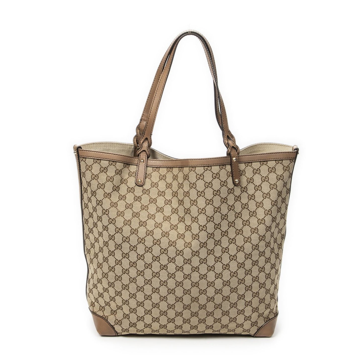 Gucci Large Craft Tote Brown Beige GG Canvas