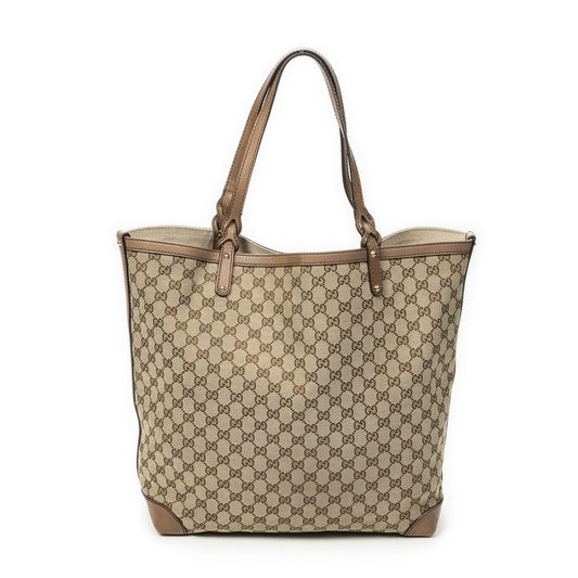 Gucci Large Craft Tote Brown Beige GG Canvas