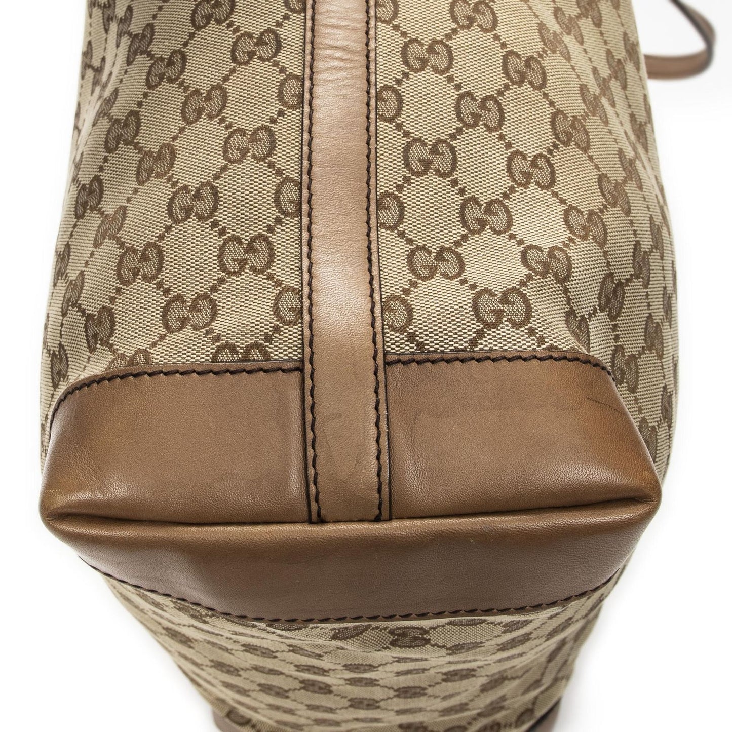 Gucci Large Craft Tote Brown Beige GG Canvas — view 7