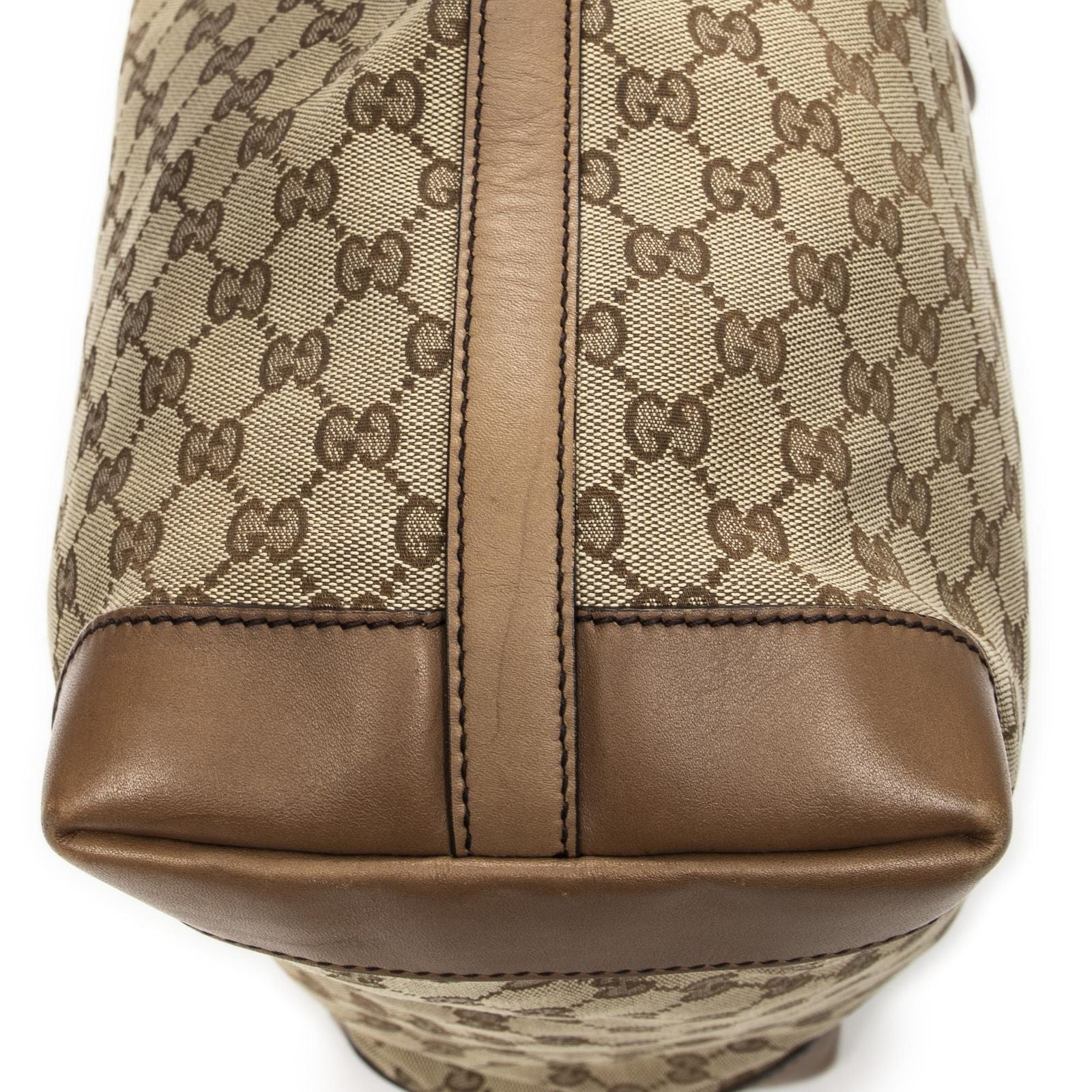 Gucci Large Craft Tote Brown Beige GG Canvas — view 8