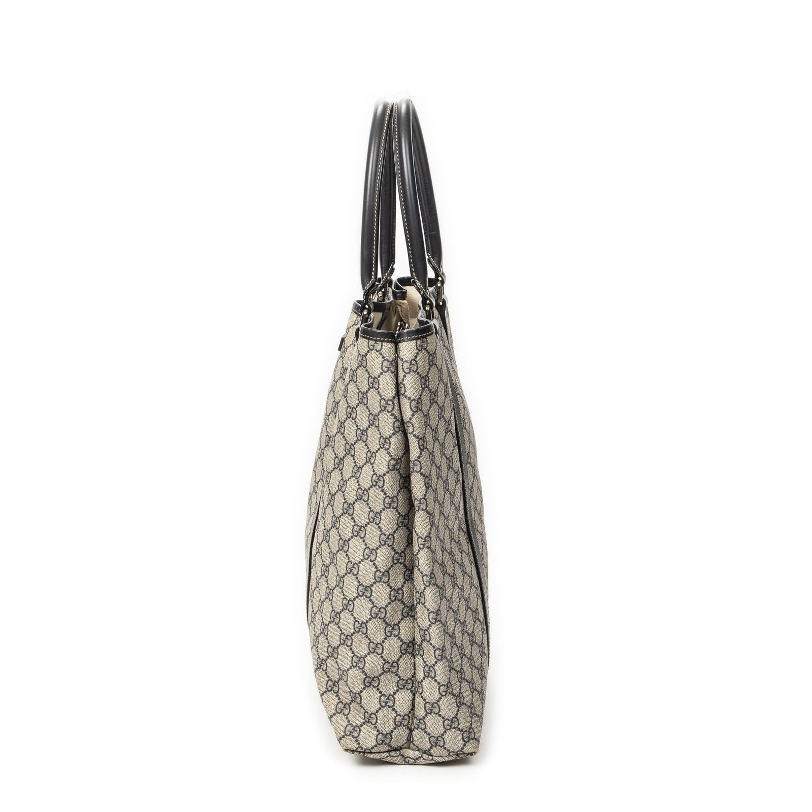 Gucci Vertical Tote Navy Beige Supreme Canvas — view 3