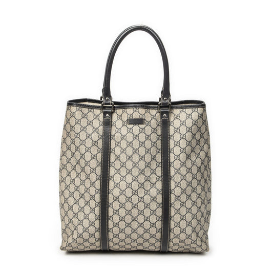 Gucci Vertical Tote Navy Beige Supreme Canvas