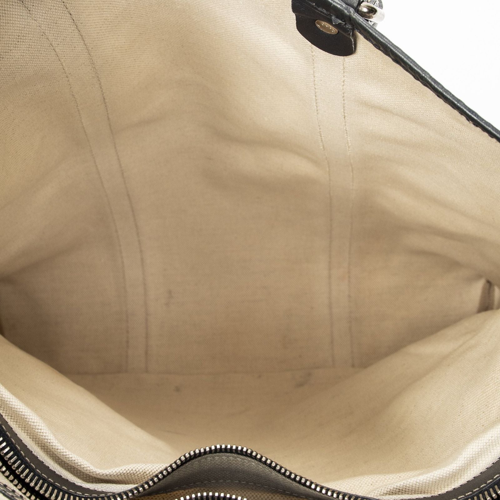 Gucci Vertical Tote Navy Beige Supreme Canvas — view 9