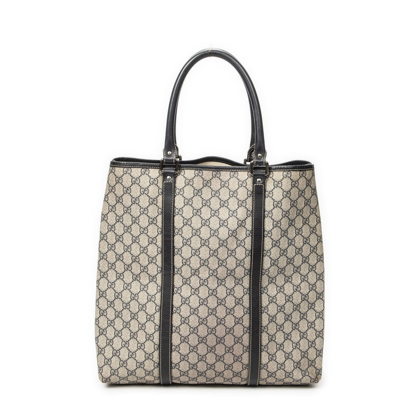 Gucci Vertical Tote Navy Beige Supreme Canvas — view 5