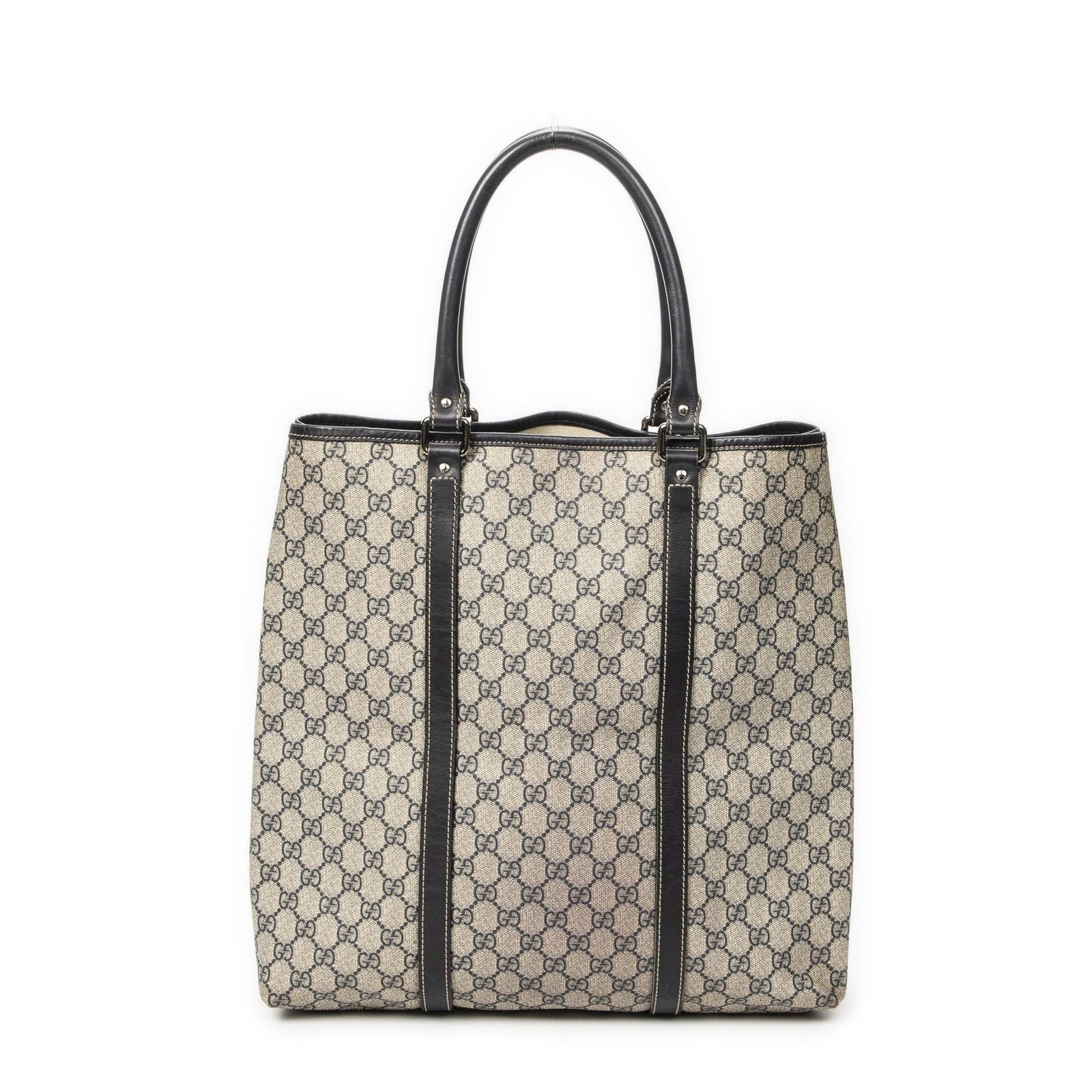 Gucci Vertical Tote Navy Beige Supreme Canvas — view 5