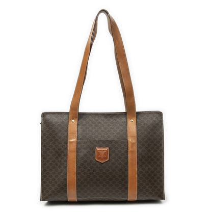 Celine Zip Shopping Tote Brown Macadam Canvas