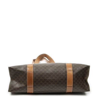 Celine Zip Shopping Tote Brown Macadam Canvas — view 6
