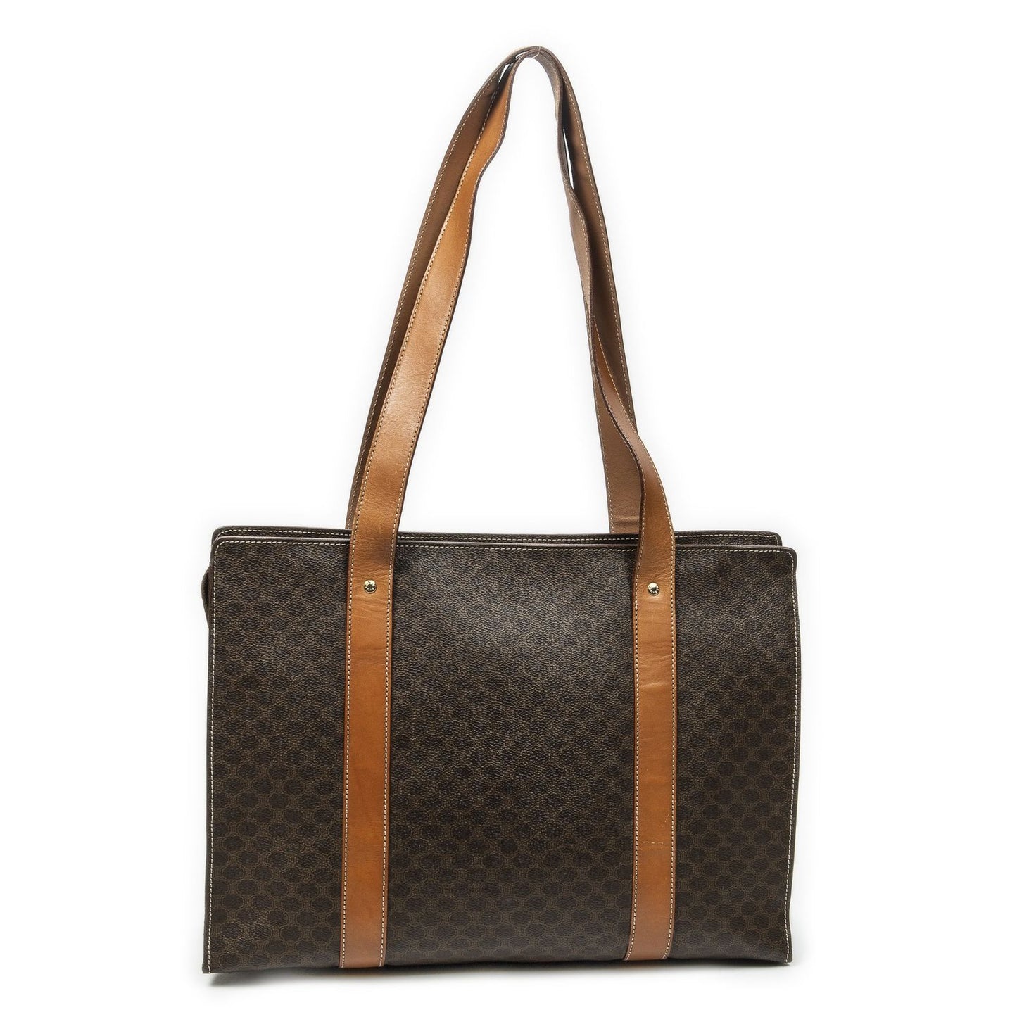 Celine Zip Shopping Tote Brown Macadam Canvas — view 5