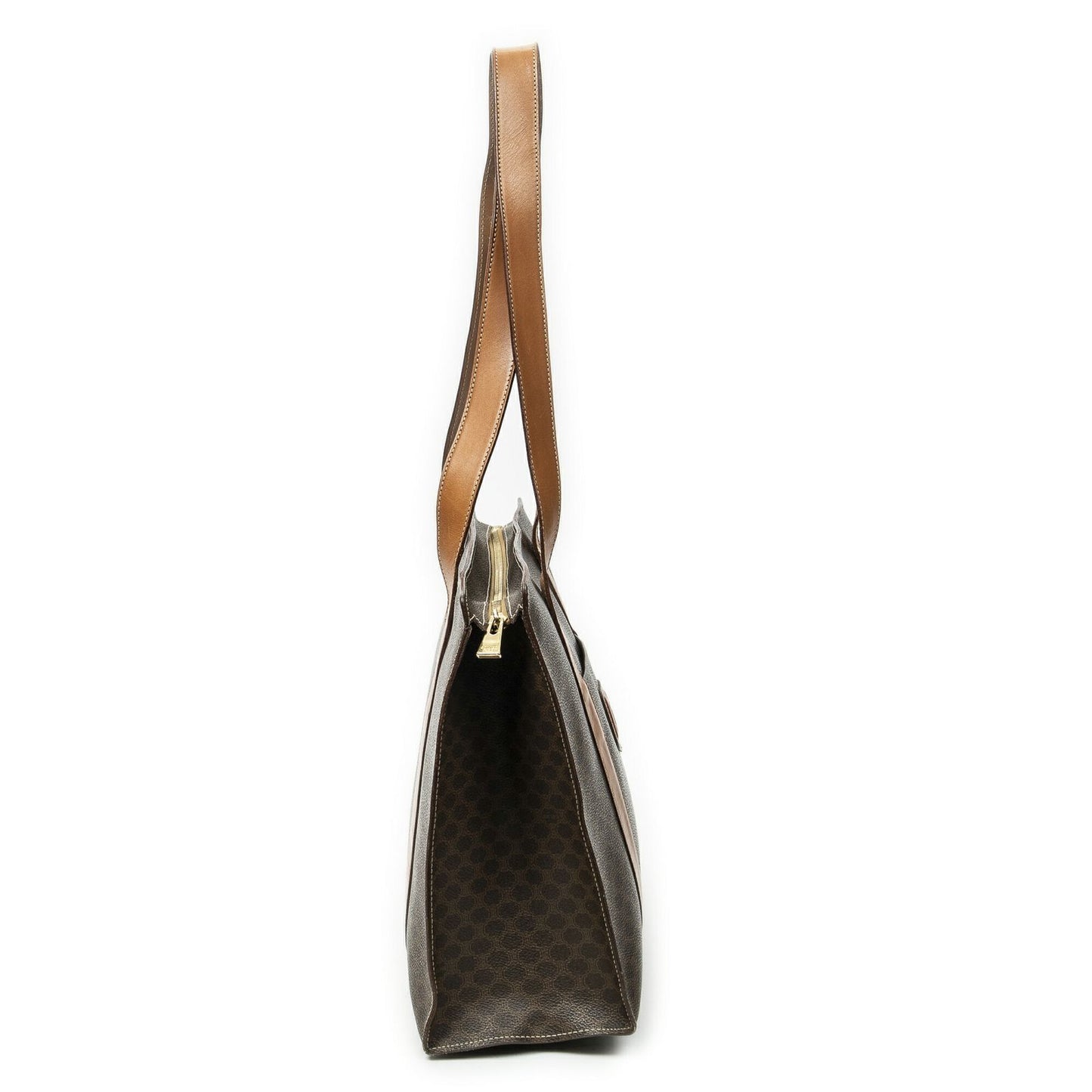 Celine Zip Shopping Tote Brown Macadam Canvas — view 4