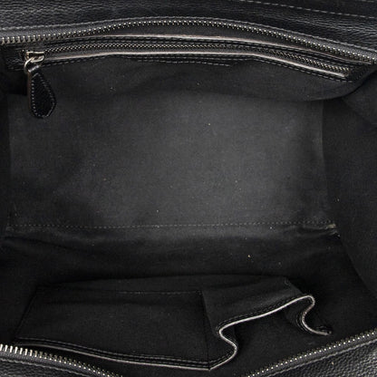 Celine Luggage Bag Black Gray Calfskin Leather — view 9