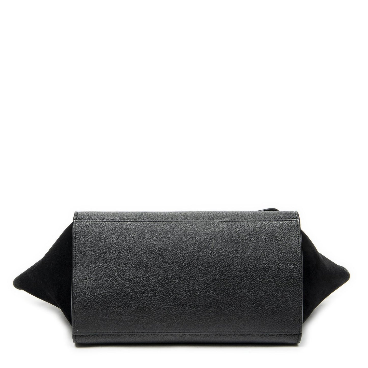 Celine Midi Trapeze Black Gray Calfskin Leather Messenger — view 6