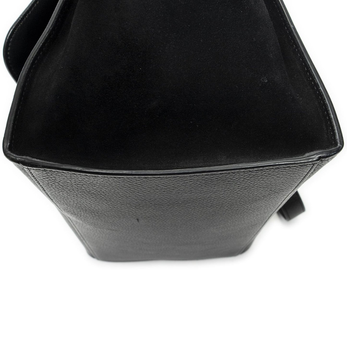 Celine Midi Trapeze Black Gray Calfskin Leather Messenger — view 8