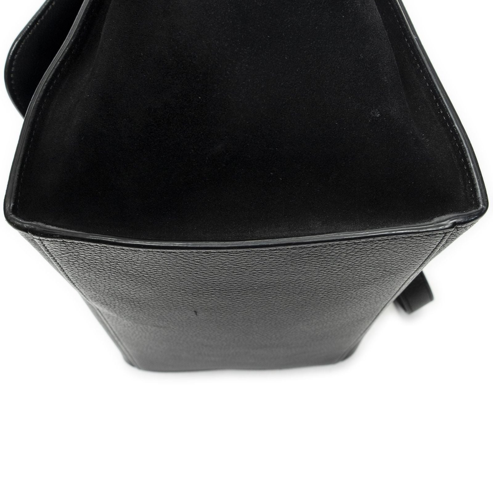 Celine Midi Trapeze Black Gray Calfskin Leather Messenger — view 8