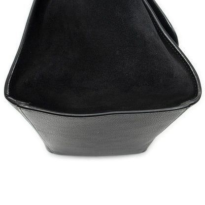 Celine Midi Trapeze Black Gray Calfskin Leather Messenger — view 7