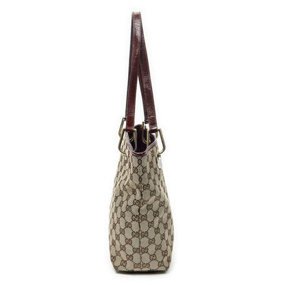 Gucci Small Eclipse Shopping Maroon Beige GG Canvas Messenger — view 3