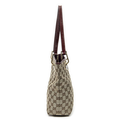 Gucci Small Eclipse Shopping Maroon Beige GG Canvas Messenger — view 4
