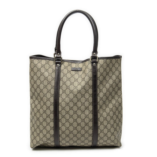 Gucci Vertical Tote Dark Brown Beige Supreme Canvas