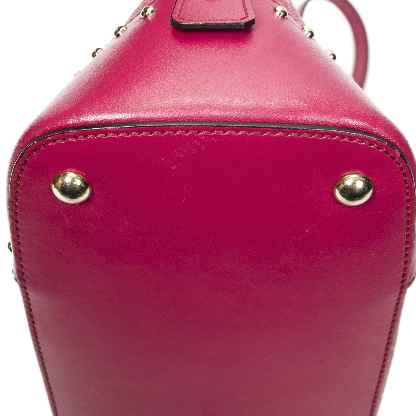 Gucci Stud Dome Tote Fuchsia Pink Guccissima — view 7