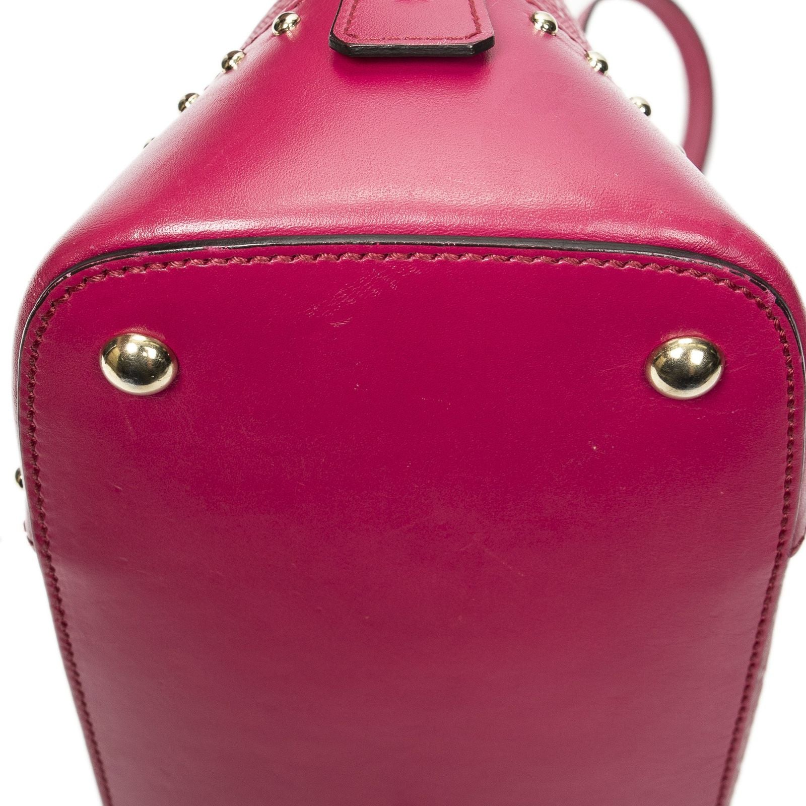 Gucci Stud Dome Tote Fuchsia Pink Guccissima — view 7