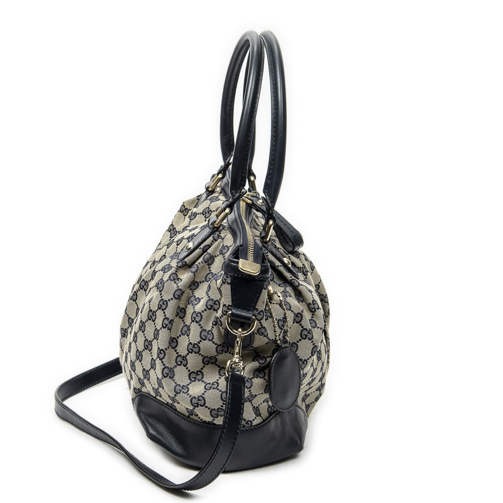 Gucci Sukey Tote Navy Beige GG Canvas — view 4