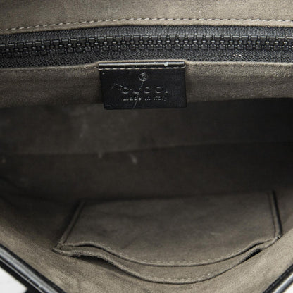 Gucci Buckle Flap Messenger Bag Black Beige Supreme Canvas — view 9