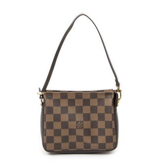 Louis Vuitton Trousse Makeup Pouch Brown Damier Ebene