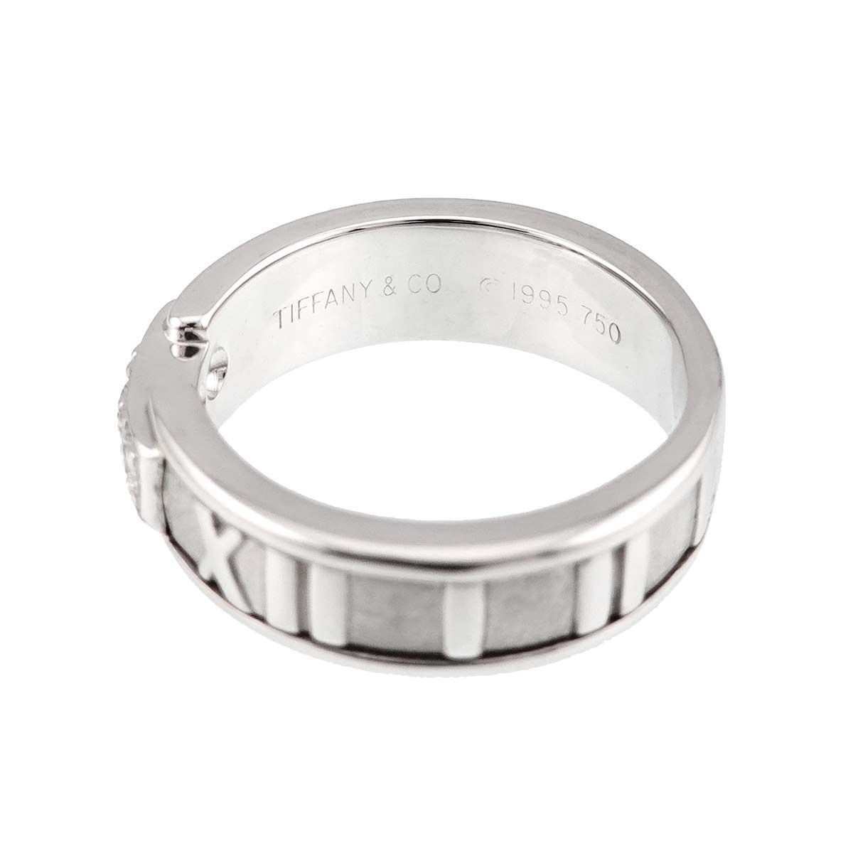 Tiffany & Co Atlas Ring Diamond 18k WG White Gold 750 — view 3