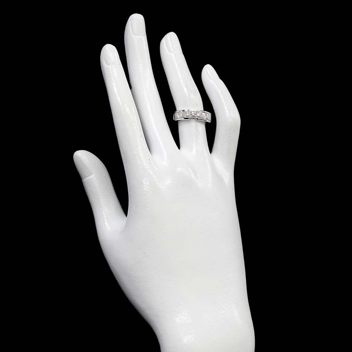 Tiffany & Co Atlas Ring Diamond 18k WG White Gold 750 — view 7