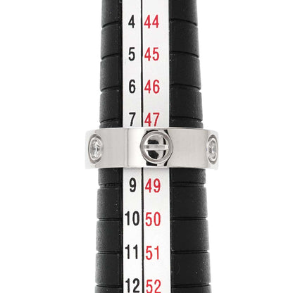 Cartier Love 48 Ring Half Diamond 18k WG White Gold 750 — view 5