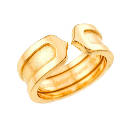 Cartier C2 46 Ring 18k YG Yellow Gold 750 2C Logo — view 5