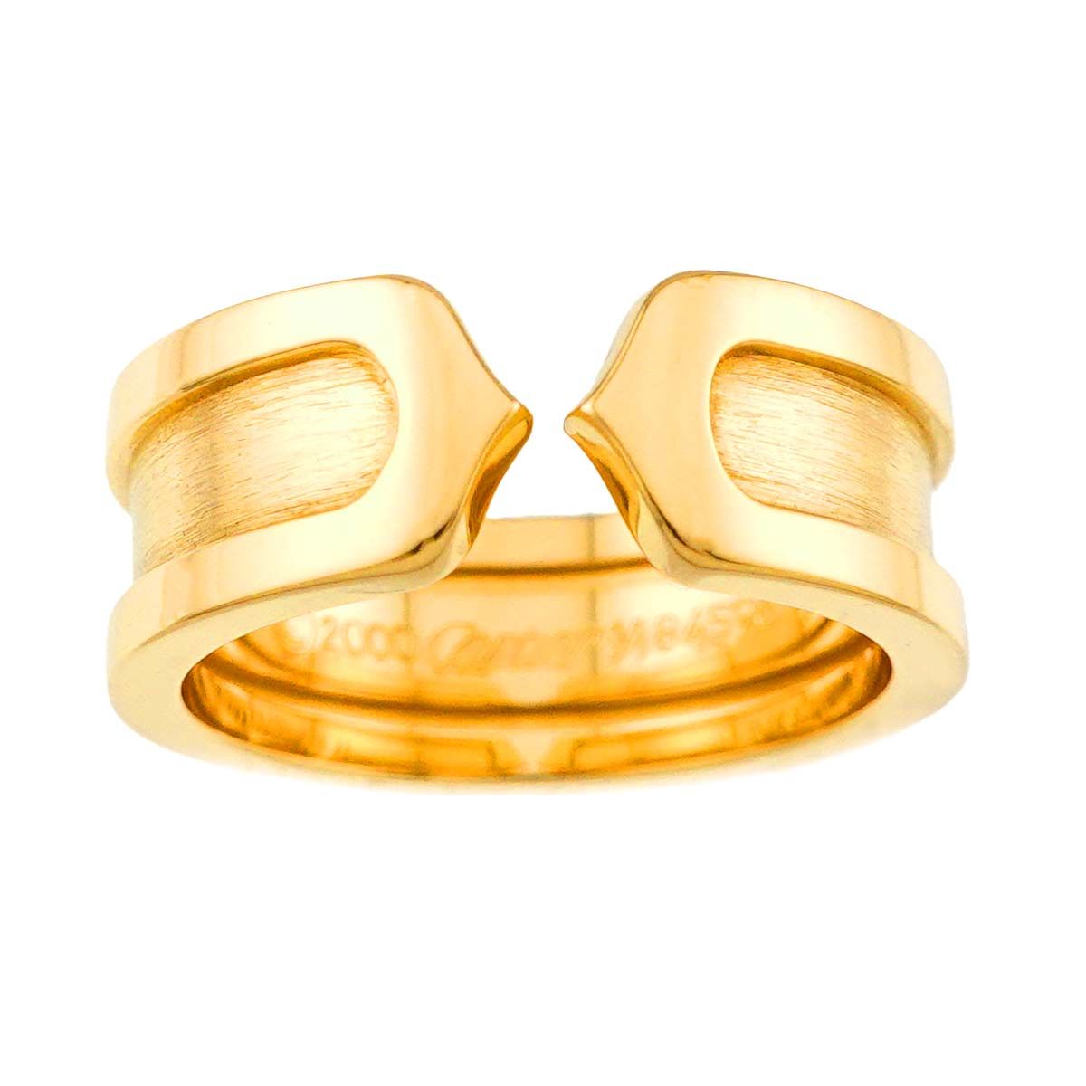 Cartier C2 46 Ring 18k YG Yellow Gold 750 2C Logo — view 2